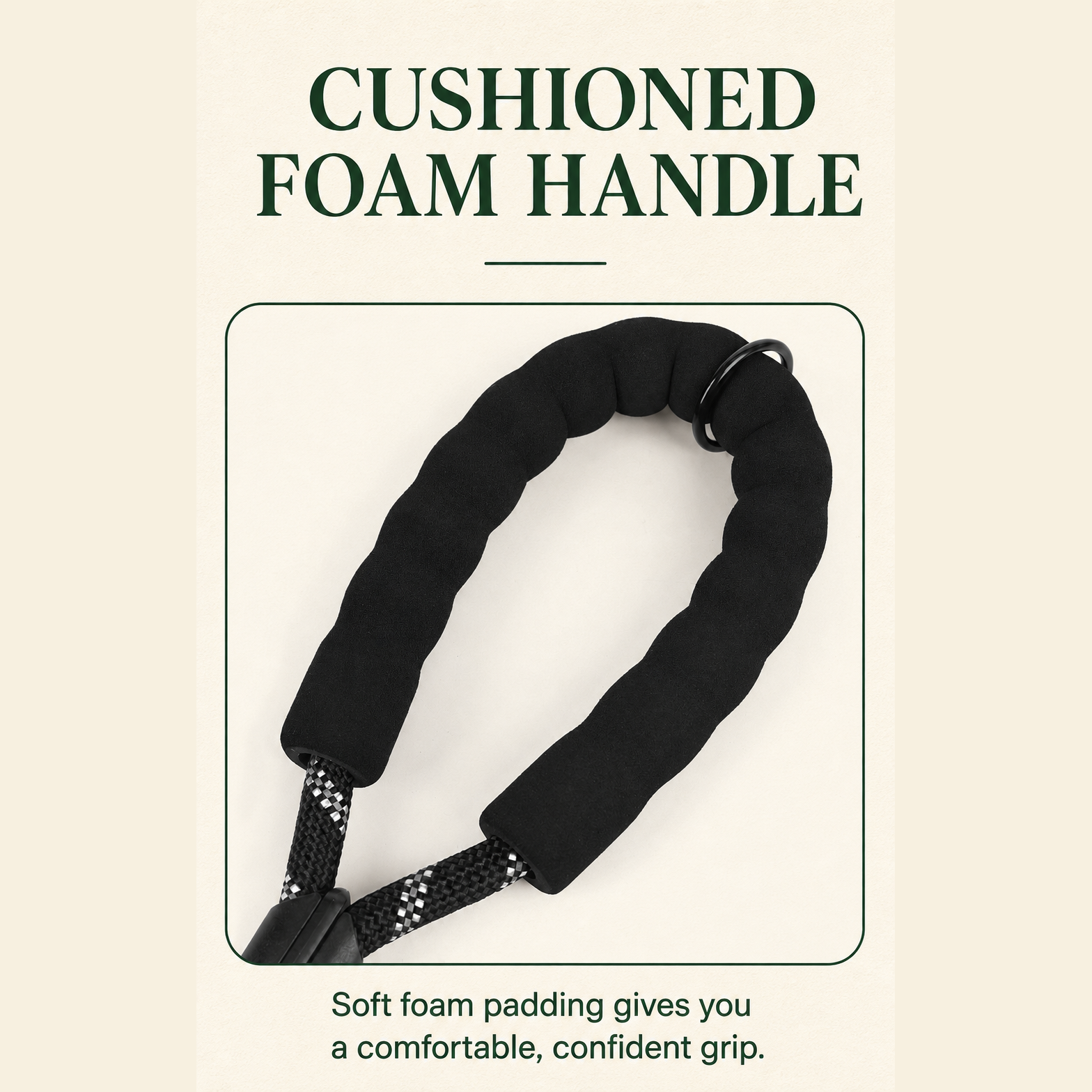 HERDWILD Reflective Rope Dog Leash - Black
