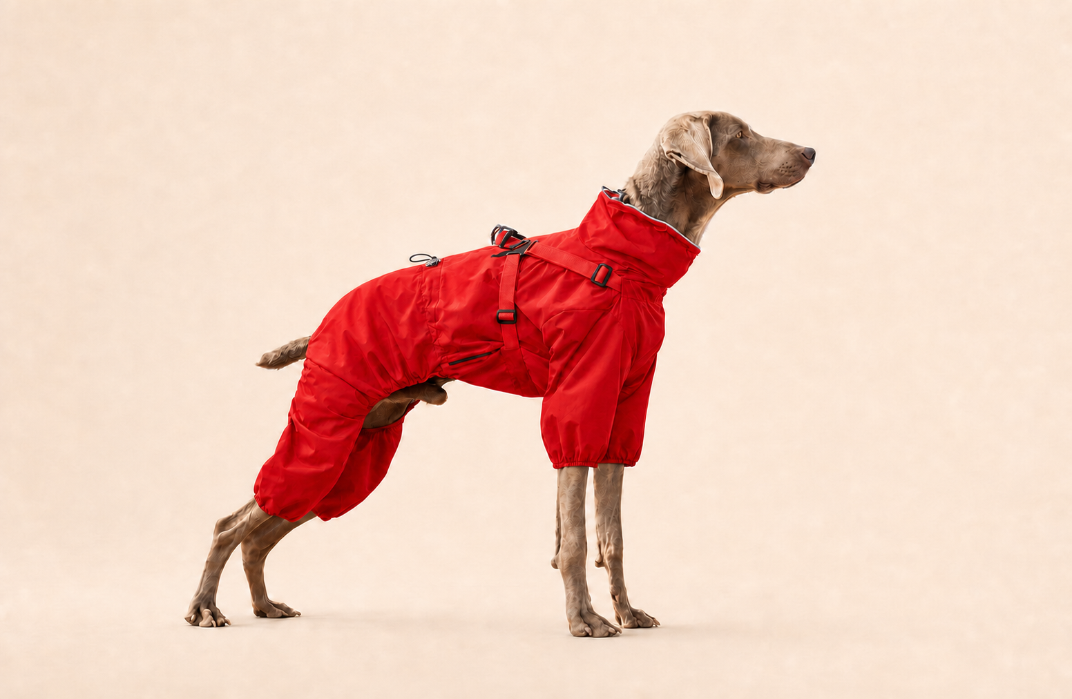 HERDWILD Four-Leg Raincoat - Signal Red