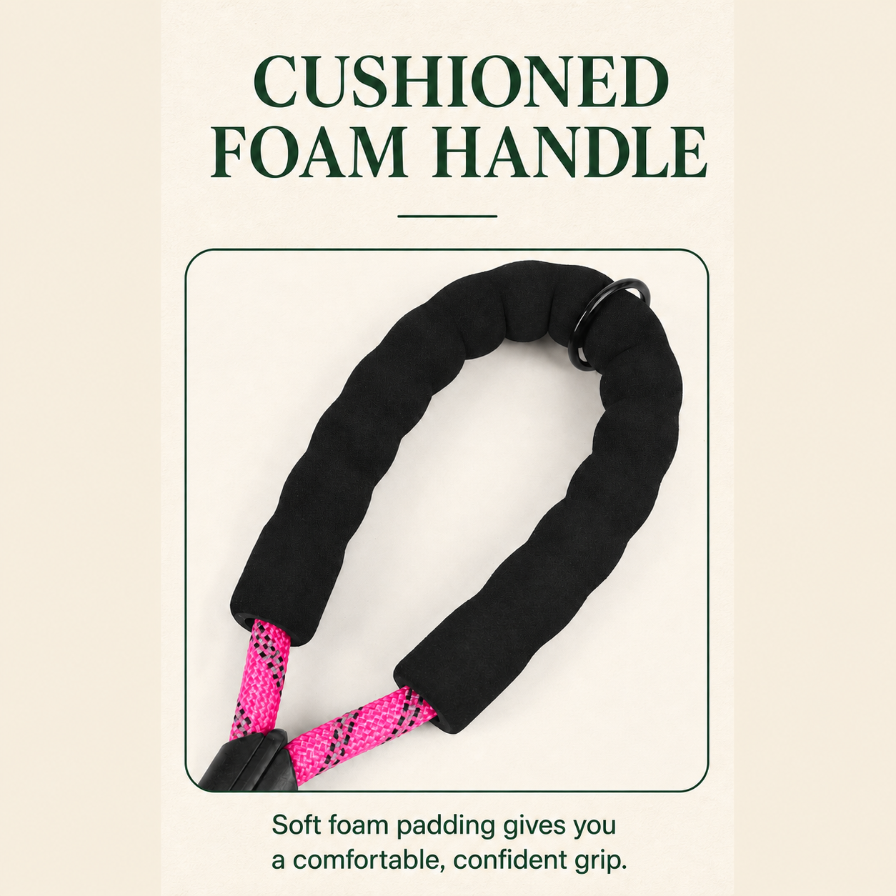 HERDWILD Reflective Rope Dog Leash - Rose Pink