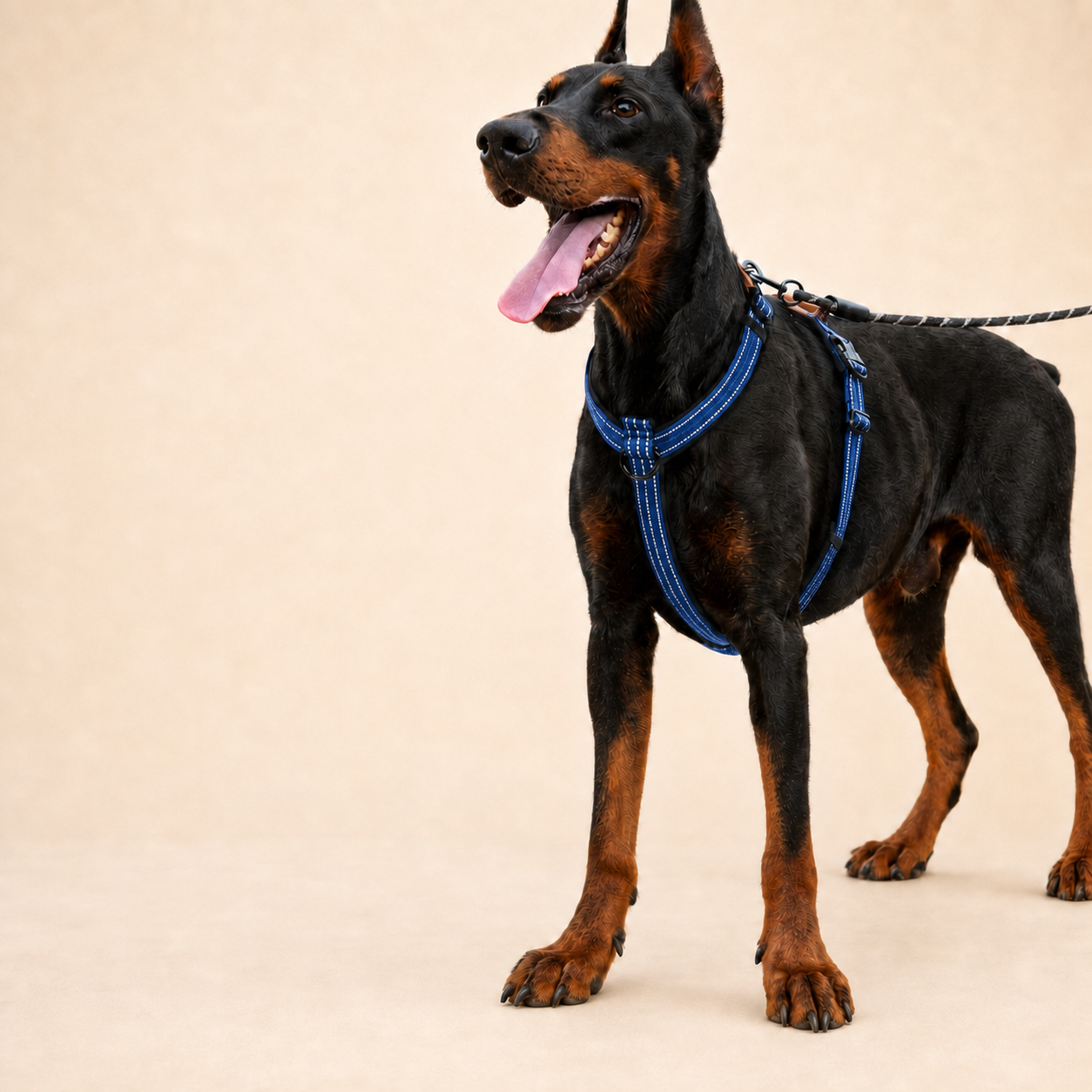 HERDWILD Reflective Harness & Leash Set - Navy Blue