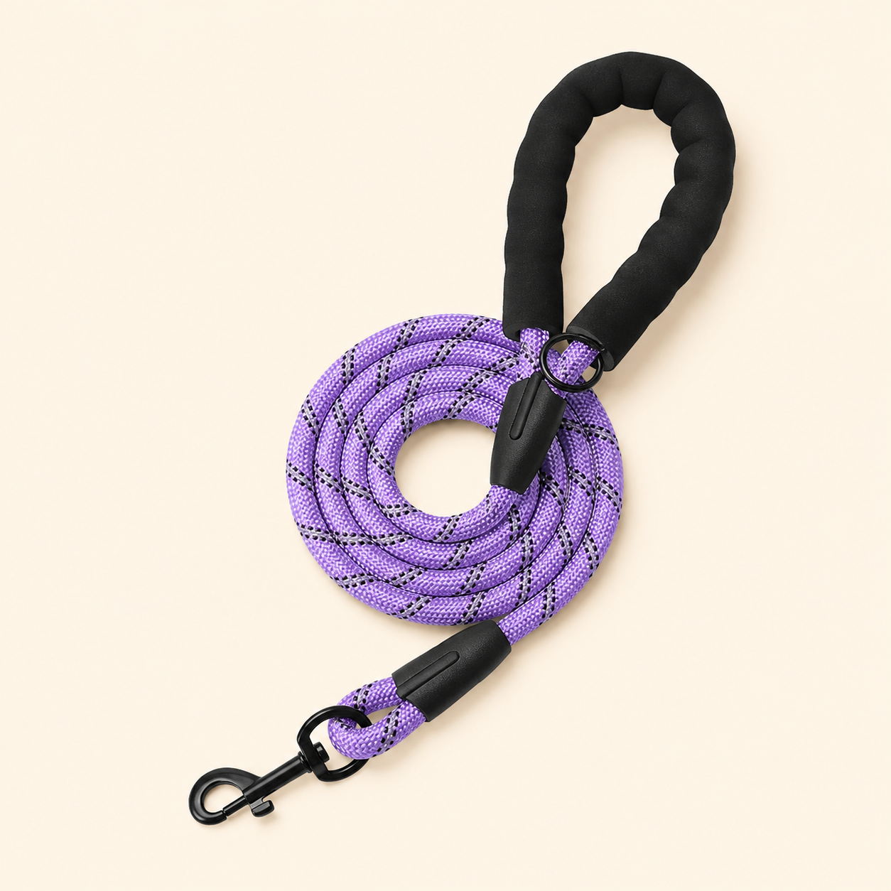 HERDWILD Reflective Rope Dog Leash - Violet Purple