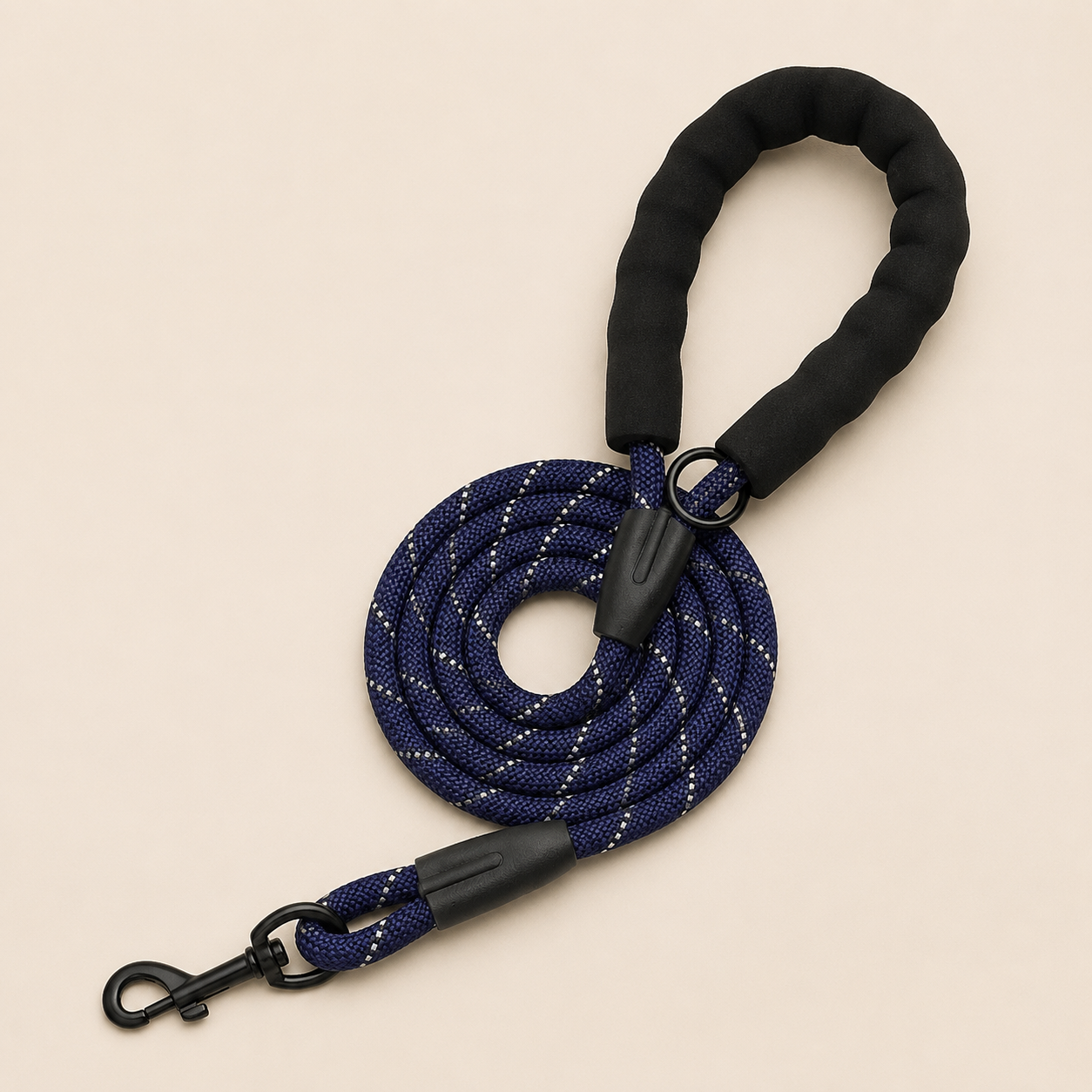 HERDWILD Reflective Rope Dog Leash - Navy Blue