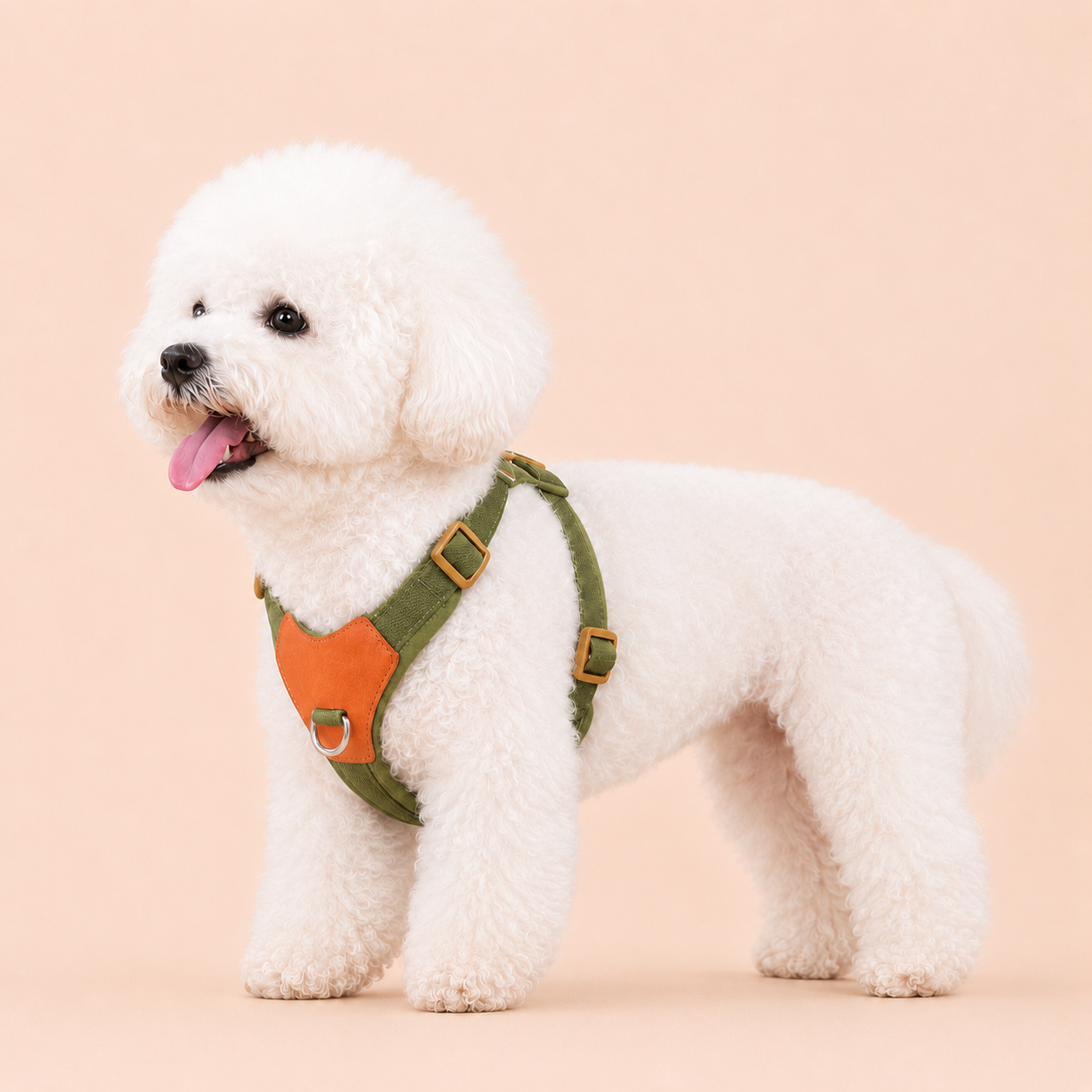 HERDWILD Breathable Dual-Clip Dog Harness - Olive Green
