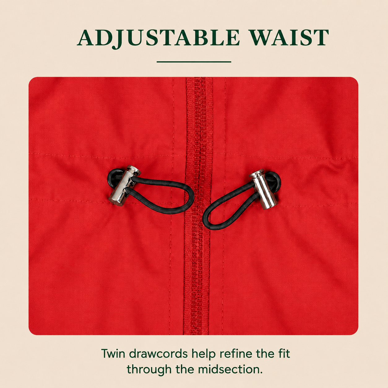 HERDWILD Four-Leg Raincoat - Signal Red
