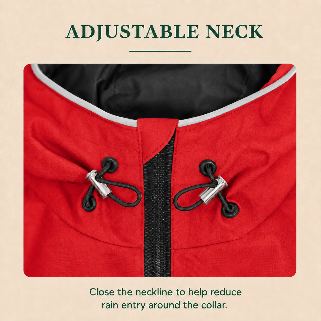 HERDWILD Four-Leg Raincoat - Signal Red
