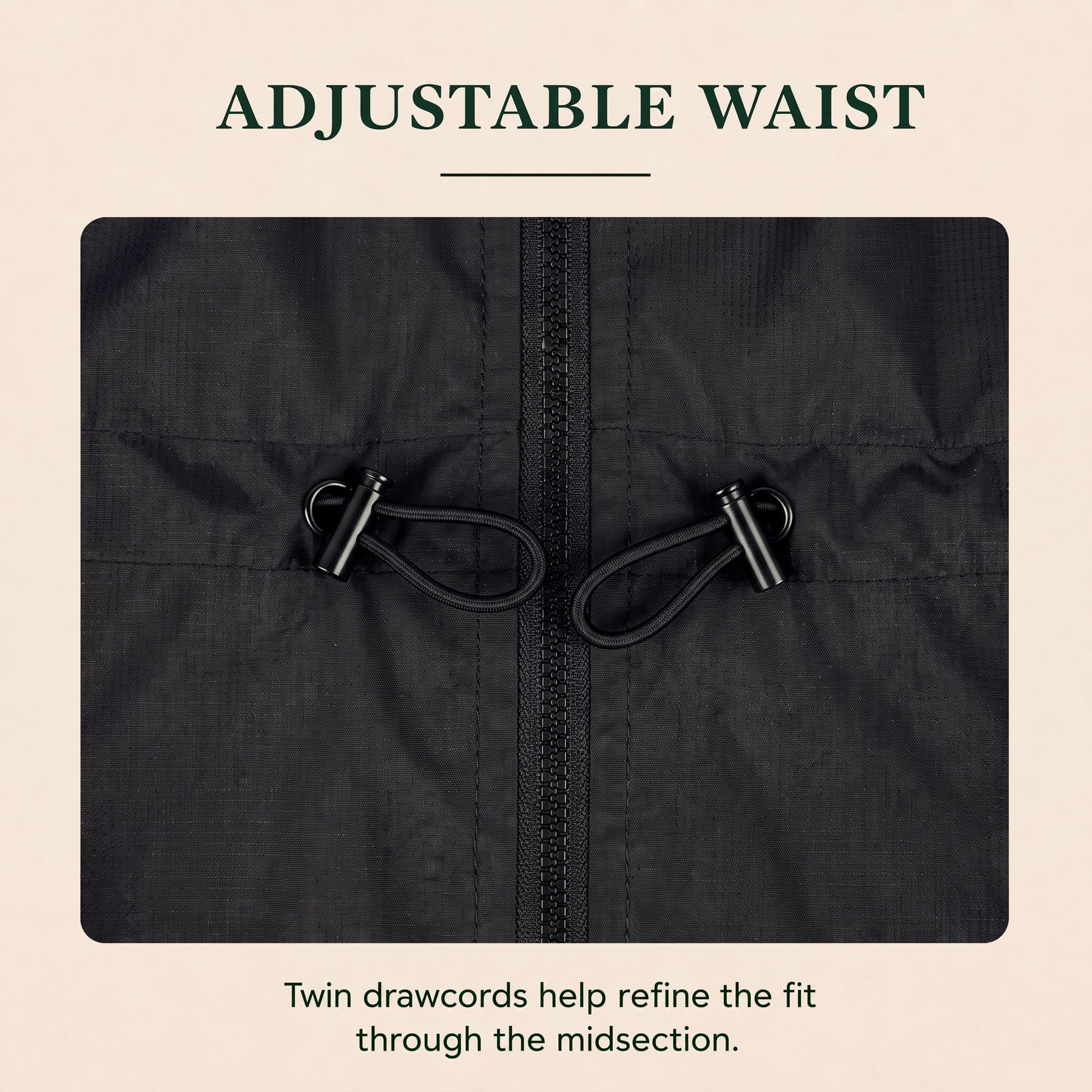 HERDWILD Four-Leg Raincoat - Night Black