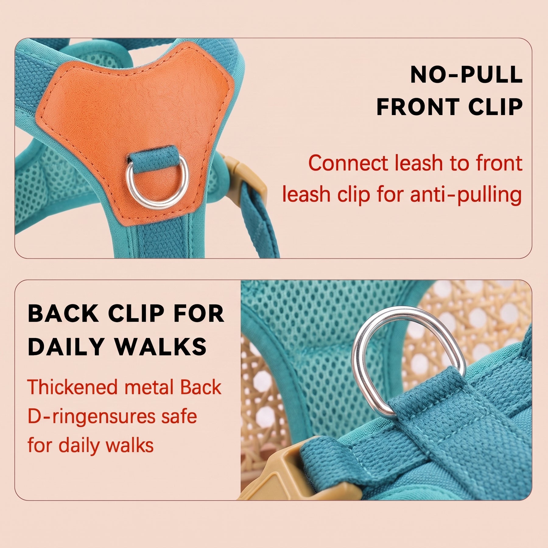 HERDWILD Breathable Dual-Clip Dog Harness - Ocean Blue