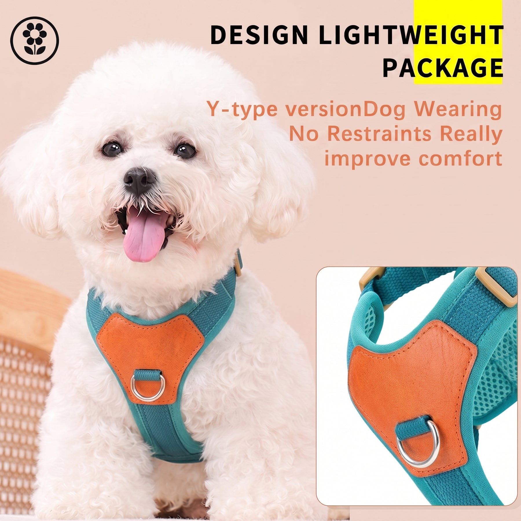 HERDWILD Breathable Dual-Clip Dog Harness - Ocean Blue