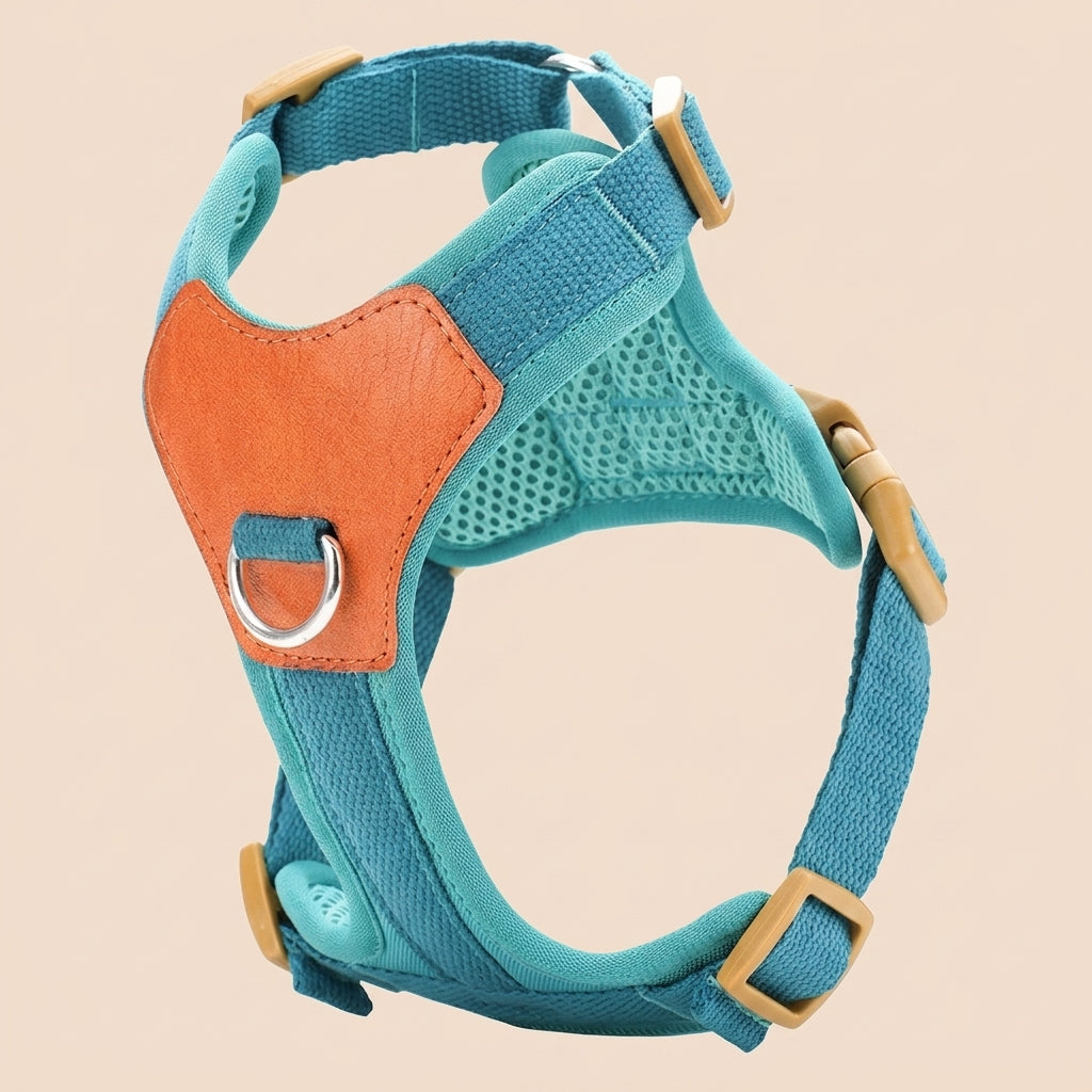 HERDWILD breathable dual-clip dog harness in Ocean Blue