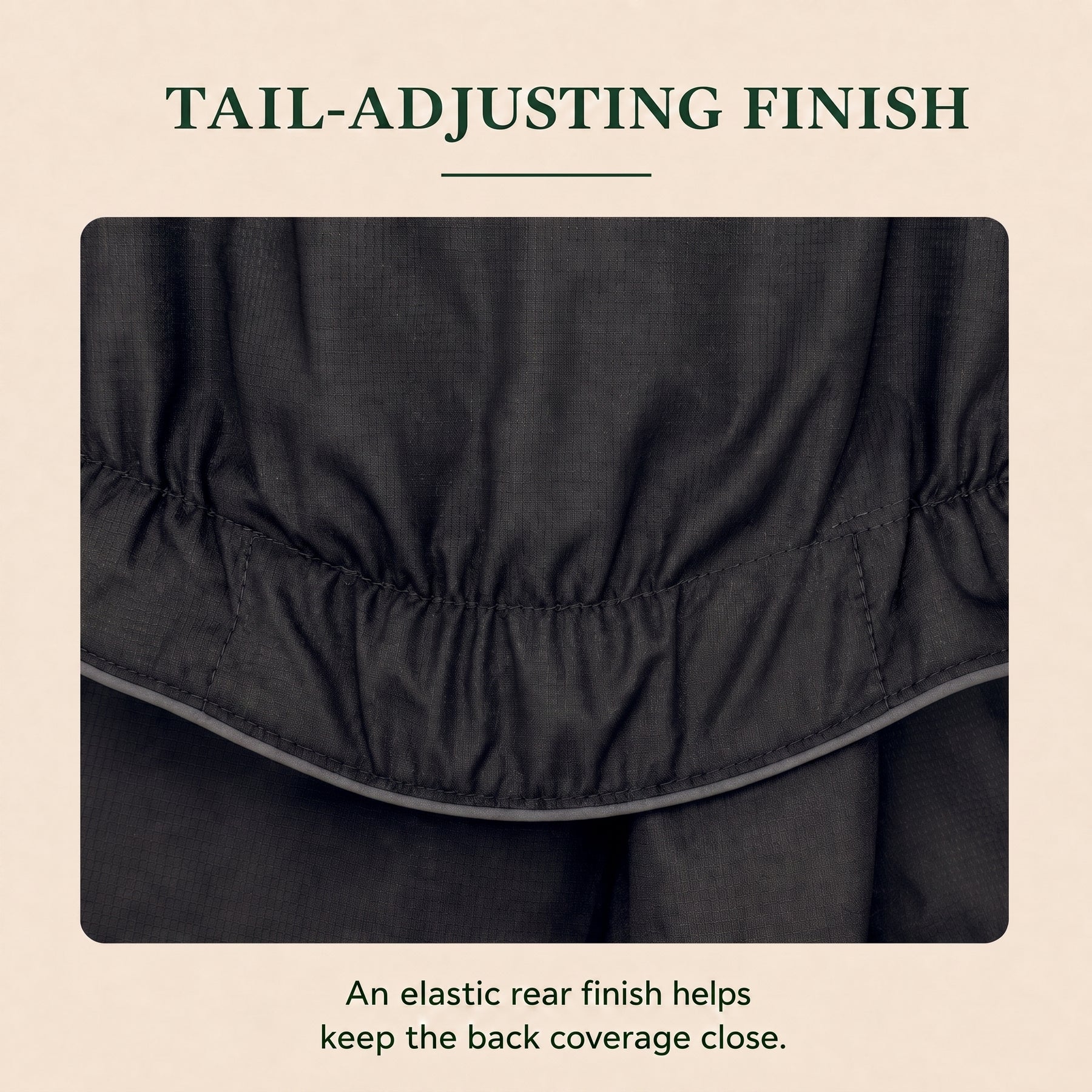 HERDWILD Four-Leg Raincoat - Night Black